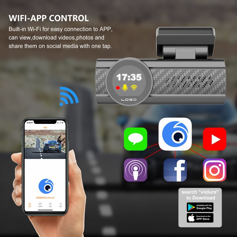 Dashcam Manufacturer - 3K Wifi Full HD Car Black Box with Night Vision