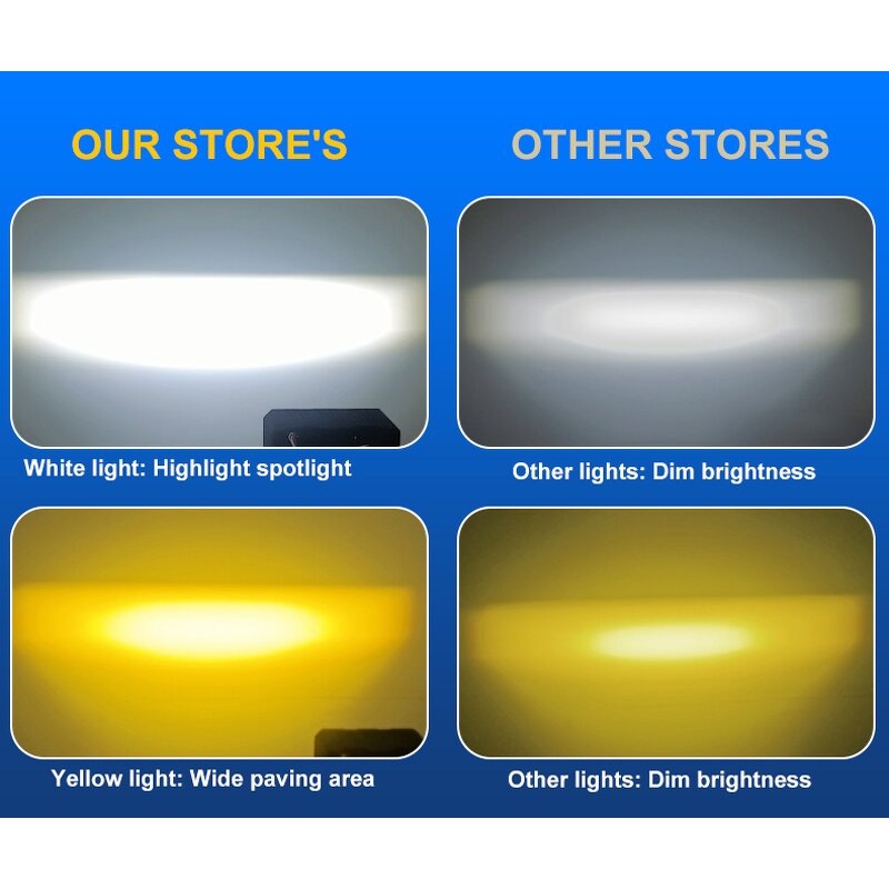 Grille Lights Manufacturer - 60W High Power LED Car Spotlights Fog Work External Auxiliary for SUV Truck Motorcycle