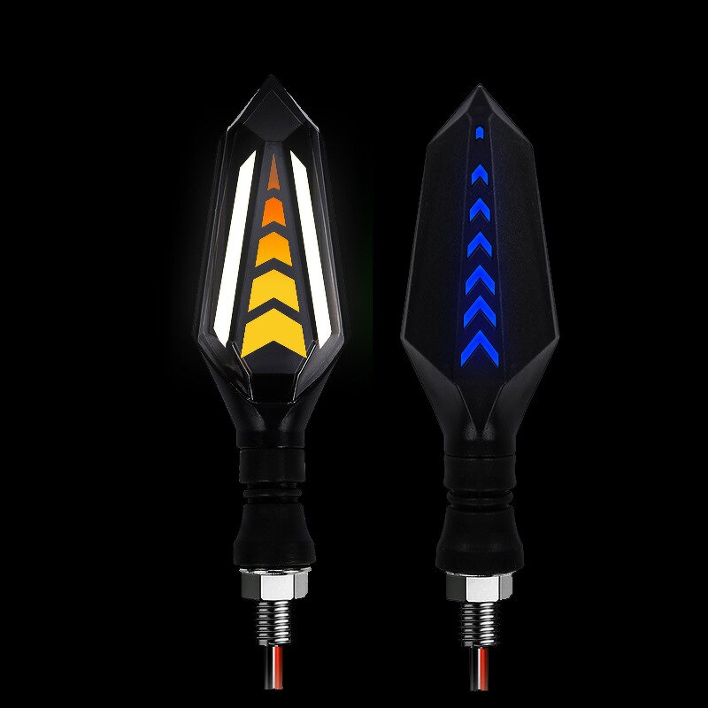 Turn Signal Lamp Manufacturer - Dual Color 12V LED Universal Sequential Flashing Motor Bike DRL & Running Lights