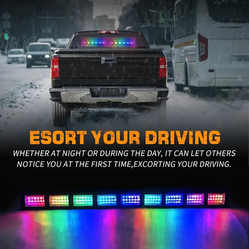 Emergency Light Manufacturer - RGB Car Colorful Ambiance Decorative Windshield LED Strobe 12-24V