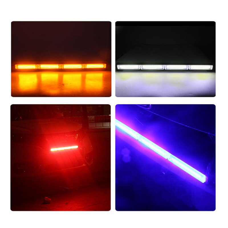 Light Bar Manufacturer - Car Warning COB LED Strobe Traffic Advisor Emergency Flashing for Trucks Offroad