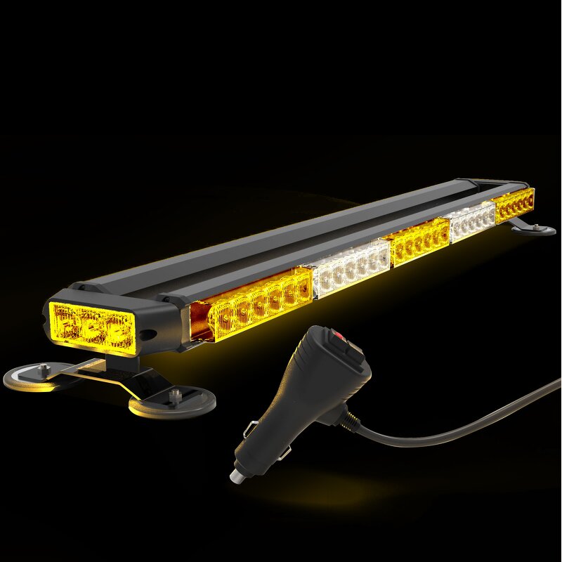 Strobe Light Bar Manufacturer - 32-Inch Double-Sided 360 Coverage Amber/White Rooftop Emergency Warning