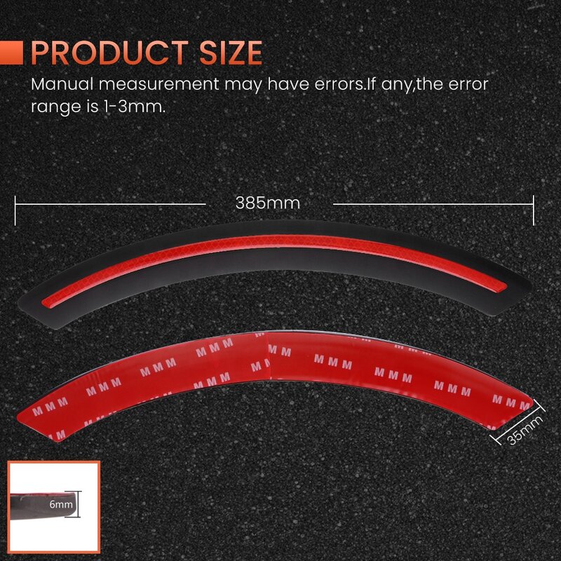 Fender Flares Manufacturer - Rubber Car Arch Wheel Eyebrow Protector Auto Mudguards Anti Collision Strip Stickers