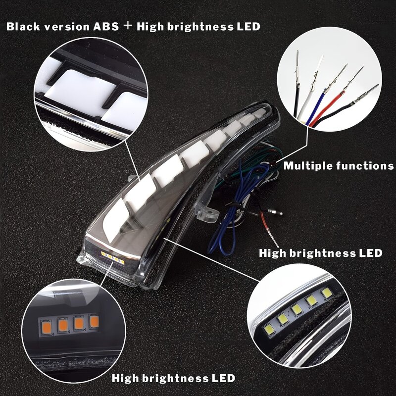 Rearview Mirror Light Manufacturer - LED Dynamic Sequential Turn Signal DRL White Parking Puddle for Infiniti Q50 Q60