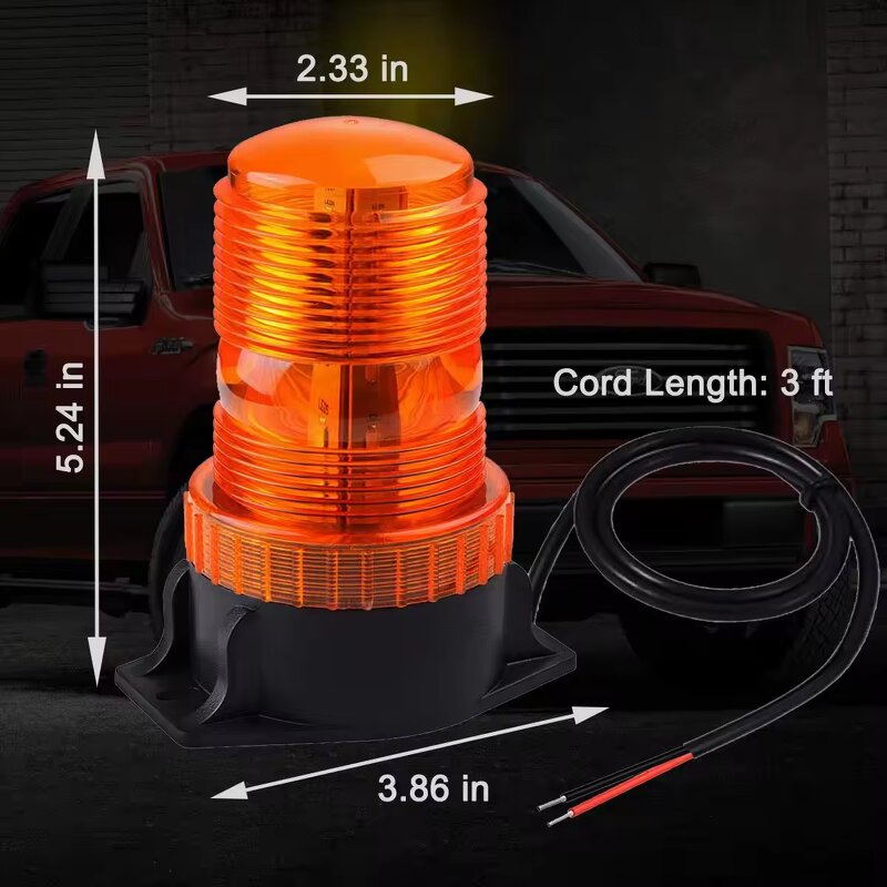 Beacon Light Manufacturer - New LED Strobe for Forklift Truck 10-80V Rooftop Amber Emergency Flashing