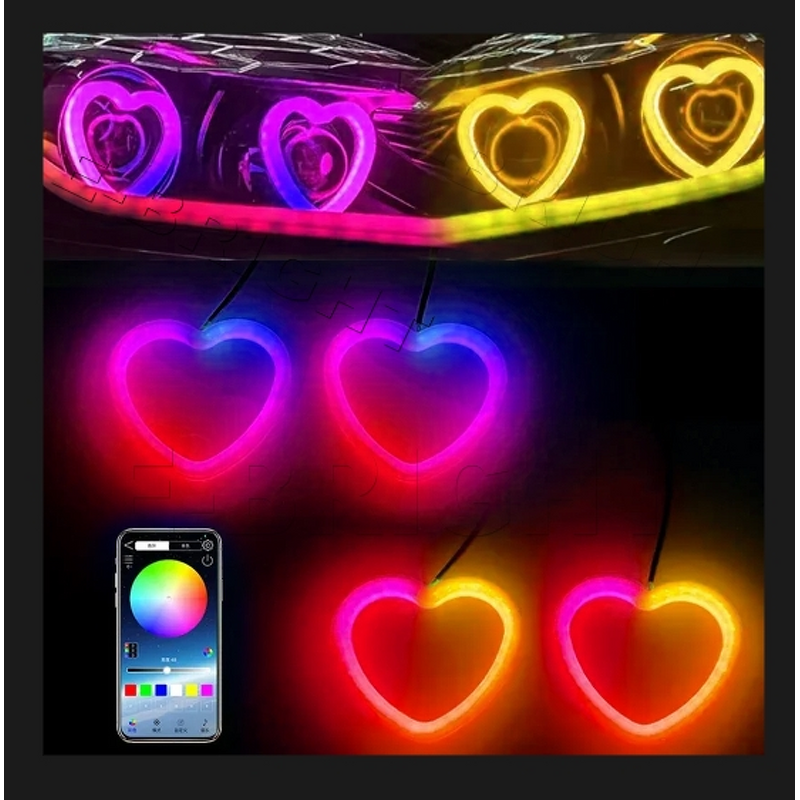 Angel Eyes Manufacturer - Rgb Chasing Turning Function Hex Halos Rings for Projector Lens Halo Ring