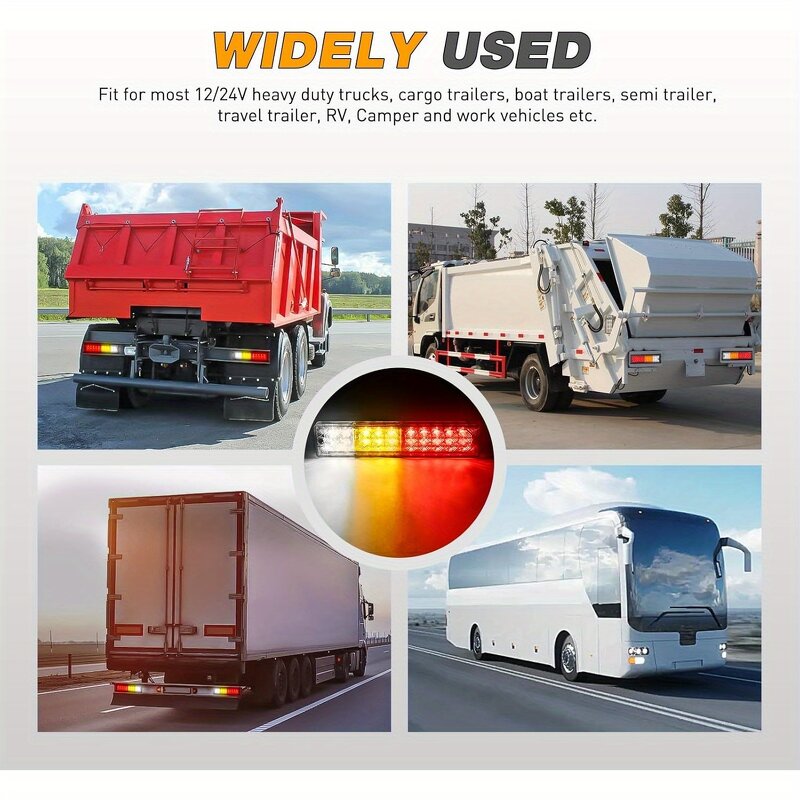 Tail Light Lamp Manufacturer - 20 Leds 12V Waterproof Truck LED Yacht Car Trailer Reversing Running Brake Turn