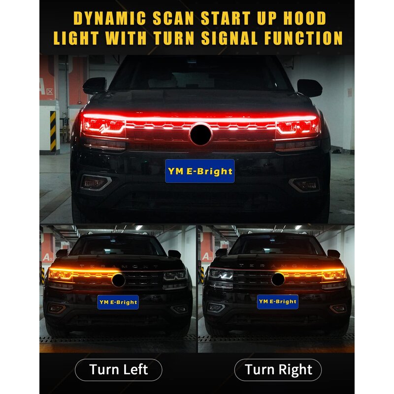 Hood Light Strip Manufacturer - Dynamic Scan Start up Sequential Flowing Turn Signal Flexible DRL