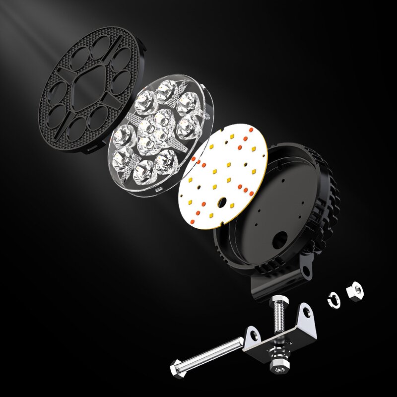 Work Light Manufacturer - 4-Inch 30W LED Automotive Off-Road Spotlight Auxiliary Driving for Improved Visibility