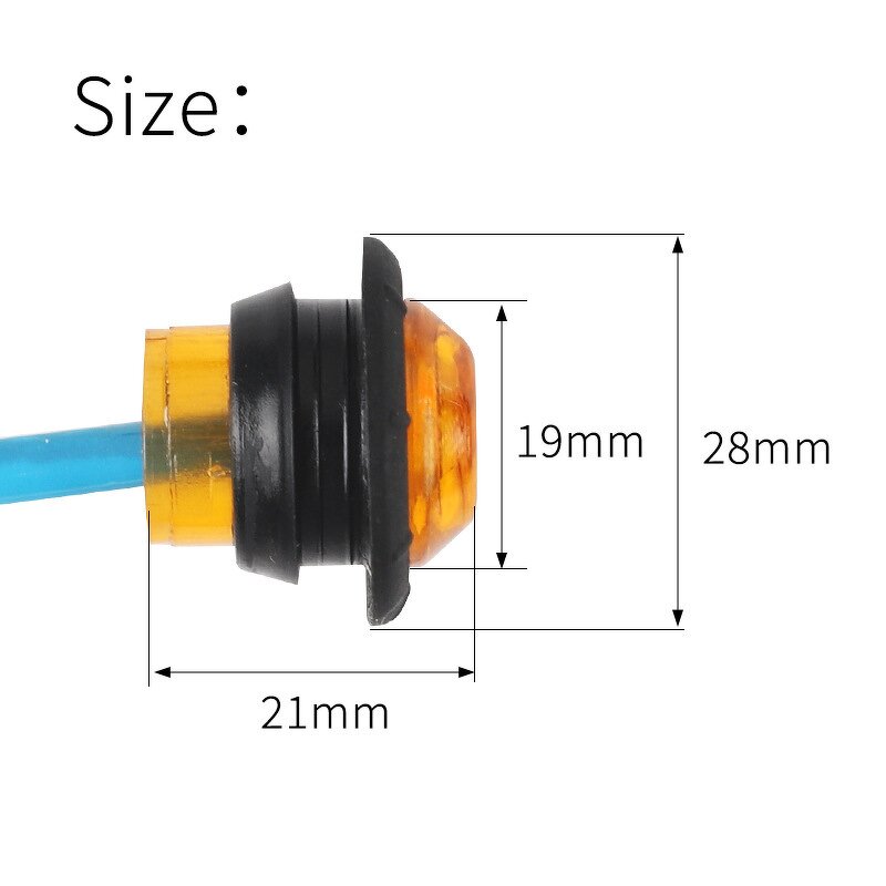 Side Light Manufacturer - Car 12v LED Truck 24V Indicator Multicolored Crystal