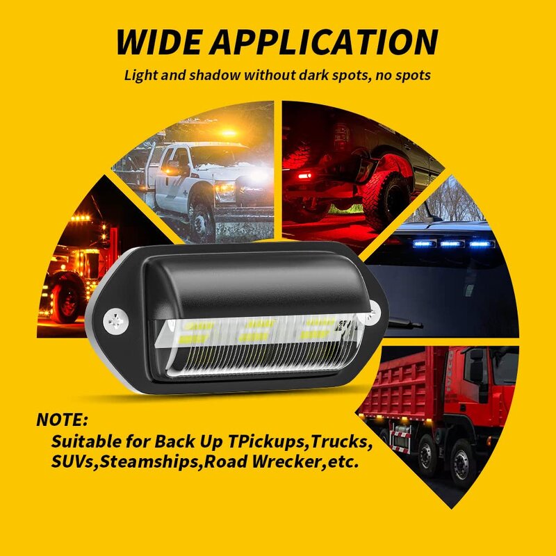 License Plate Light Manufacturer - 24V LED Tail Lamp 12V 6-Smd Side Marker Trailer Lights Waterproof for Truck Suv