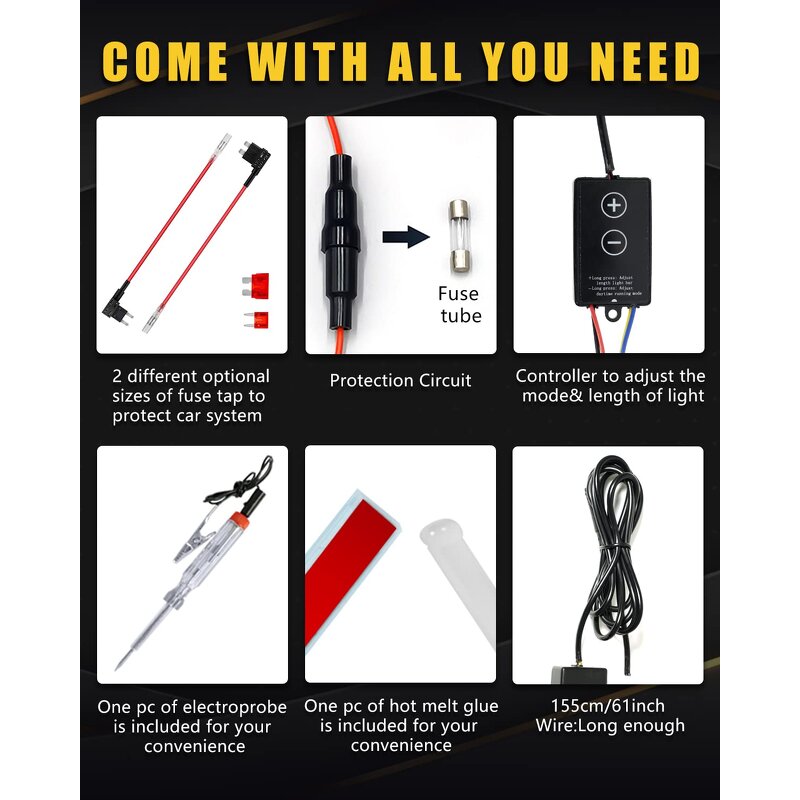 Hood Light Strip Manufacturer - Dynamic Scan Start up Sequential Flowing Turn Signal Flexible DRL