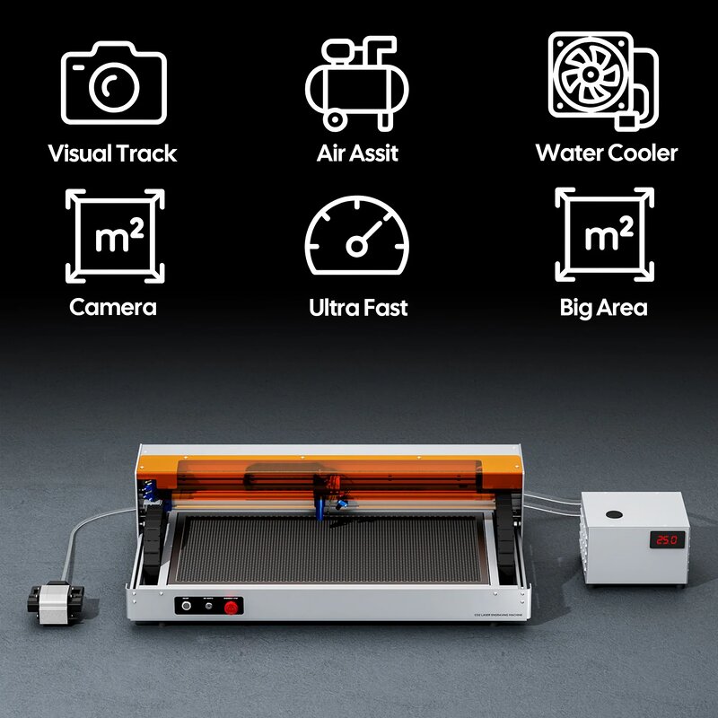 CO2 Laser Engraver Manufacturer - YEELASER C1 40W Wood Stone Acrylic Glass
