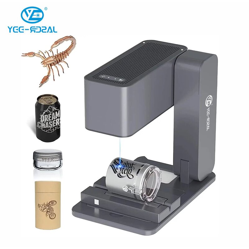 Laser Engraving Machine Manufacturer - Autofocus APP Control Glass Stainless Steel Leaf