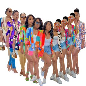 Women's Blazer Manufacturer - Popular Casual Colorful Printed Fashion Suit Jacket Top