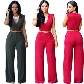 Bandage Jumpsuit Manufacturer - Women's Sexy Sleeveless High Waist Gym Romper Trousers