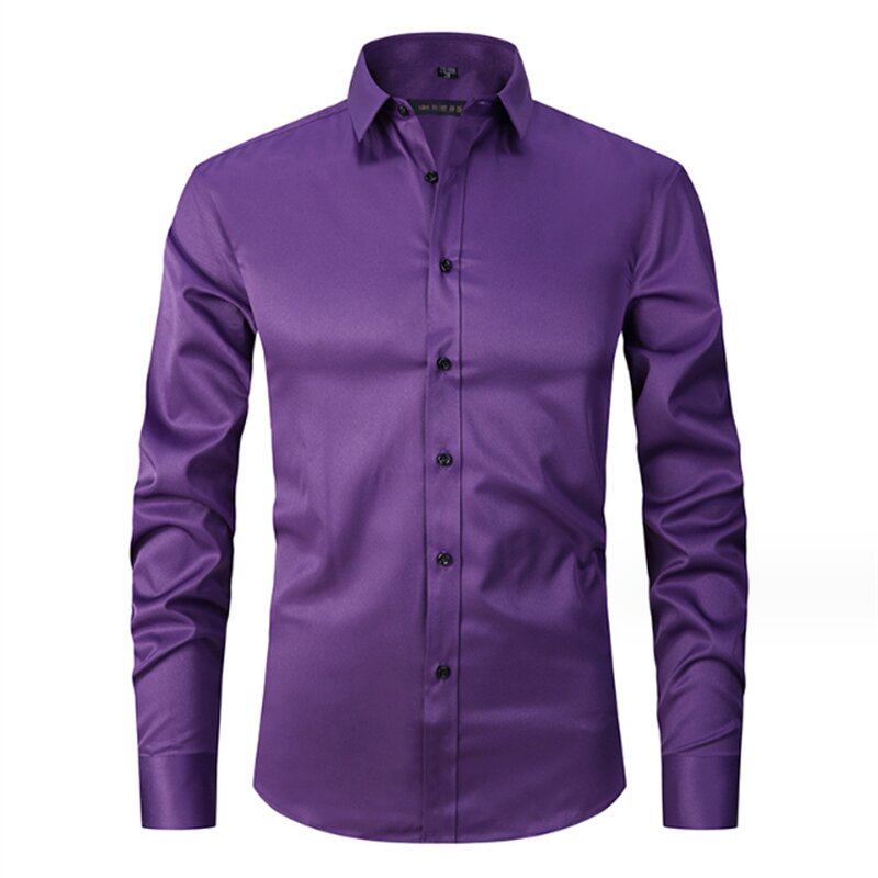 Men's Dress Shirt Manufacturer - Wholesale Custom White Stand-up Collar Long Sleeve Formal
