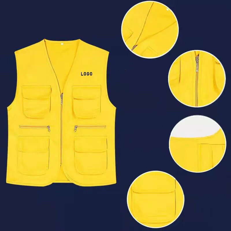 Work Vest Manufacturer - Custom Logo Multi-functional Outdoor Fishing Safety Utility