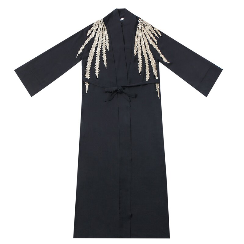 Turkish Abaya Manufacturer - 2024 Long Maxi Chic Embroidery Open Islamic Clothing