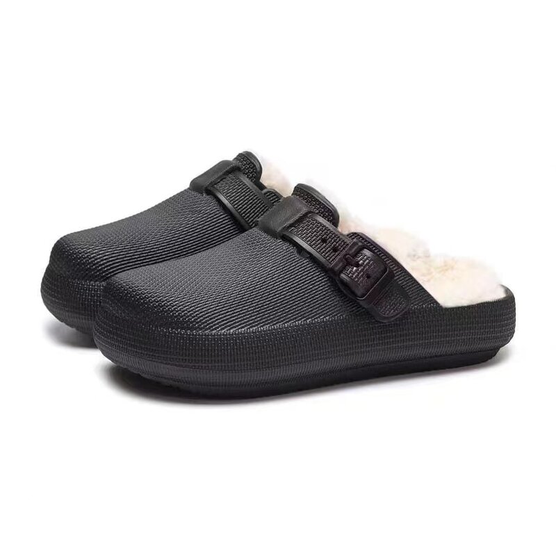 Couple's Slippers Manufacturer - New Oversized Adjustable Shoe Buckle Plush Soft Sole