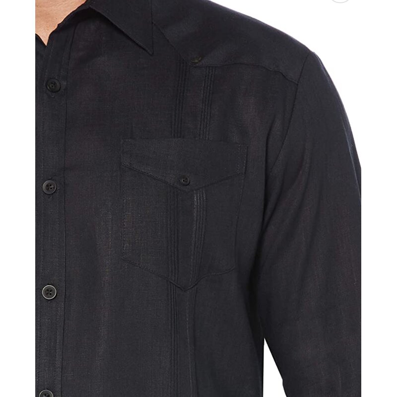 Men's Guayabera Shirt Manufacturer - 100% Linen Four-Pocket Long Sleeve S-5XL Big & Tall