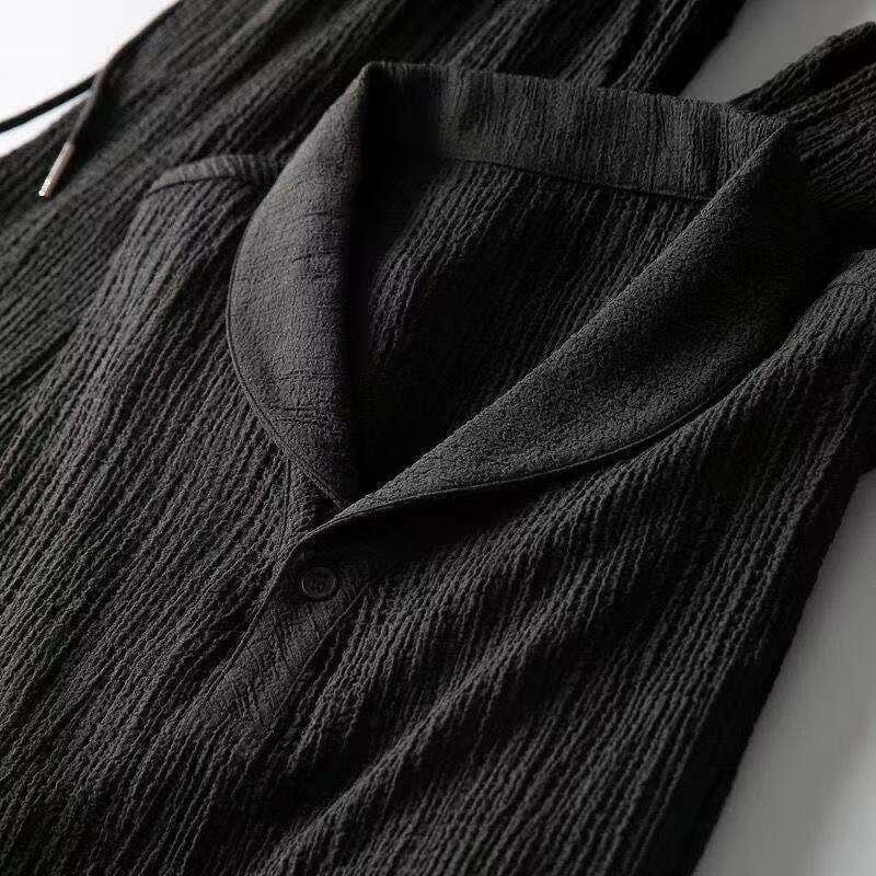 Men's Sports Set Manufacturer - 2024 Summer Thin High-end Short Sleeved Long Pants