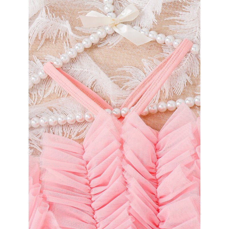 Girls Clothing Set Manufacturer - Summer Solid Mesh Lace Halter Tops Shorts 2 Piece