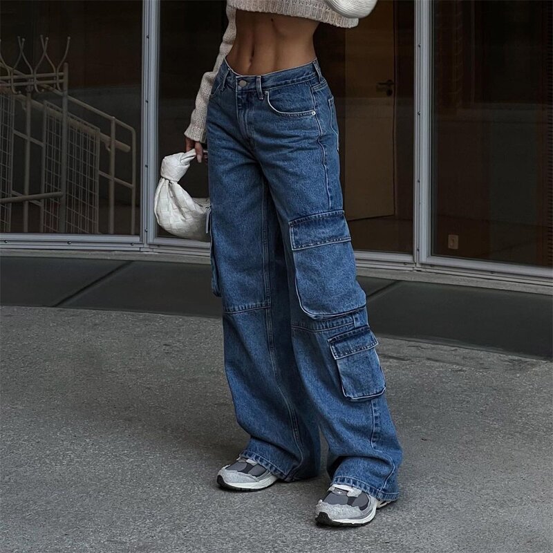 Women's Jeans Manufacturer - 2023 Autumn Low Waist Loose Denim Plus Size