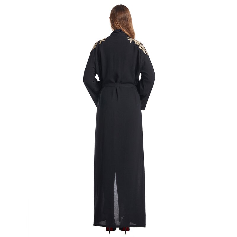 Turkish Abaya Manufacturer - 2024 Long Maxi Chic Embroidery Open Islamic Clothing