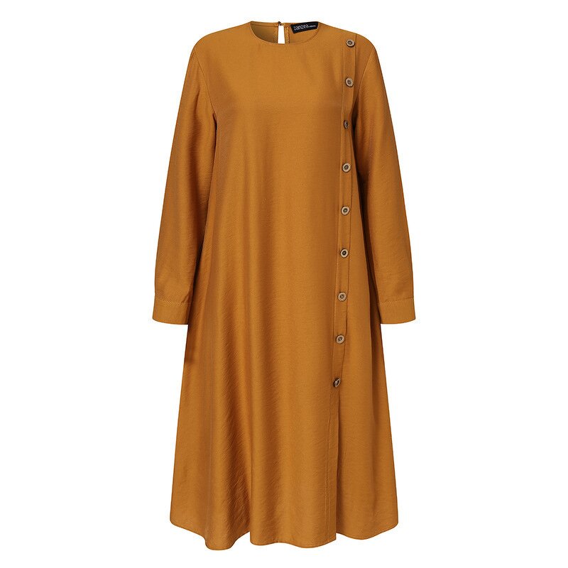 Muslim Tunic Top Manufacturer - Plus Size Crew Neck Loose Long Shirt Dress Islamic