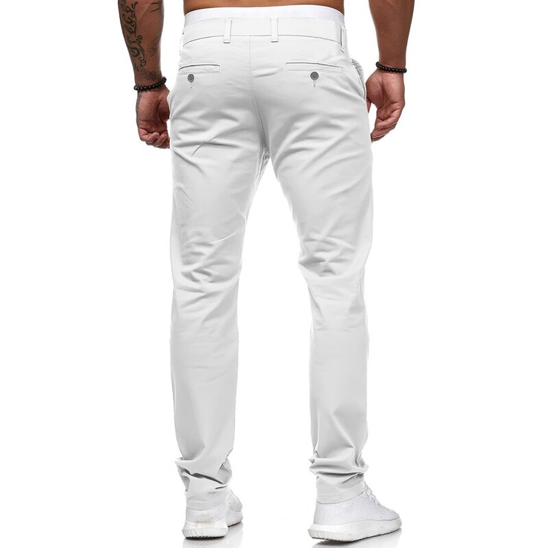 Men's Casual Pants Manufacturer - Summer Thin Slim Fit Solid Color Pencil Trousers
