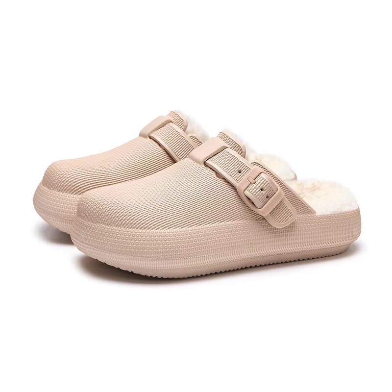Couple's Slippers Manufacturer - New Oversized Adjustable Shoe Buckle Plush Soft Sole