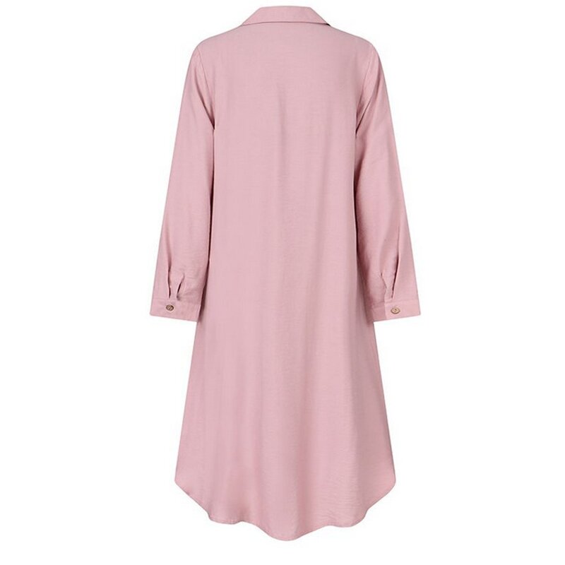Muslim Long Shirt Manufacturer - Button Loose Islamic Clothing Long Sleeve Top