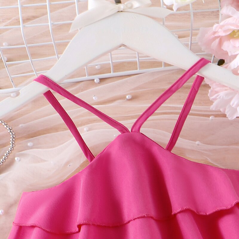 Girls Clothing Set Manufacturer - 2024 Summer Sleeveless Ruffle Top Denim Flower Shorts