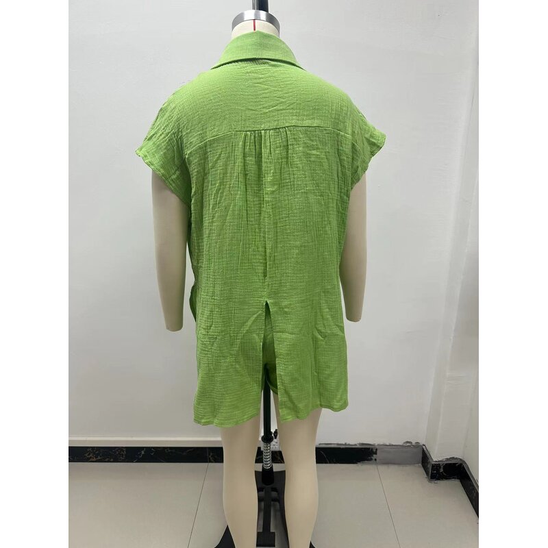 Women's Two Piece Set Manufacturer - 2025 New Plus Size Short Sleeve Casual Sets