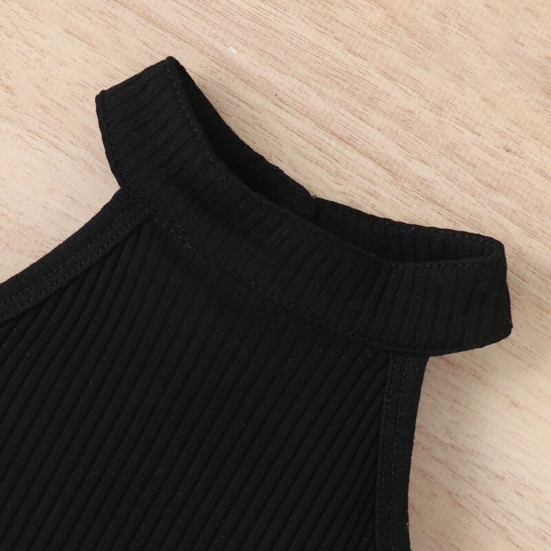 Girls Outfit Manufacturer - Summer Ribbed Sleeveless Tank Tops Floral Shorts 2Pcs