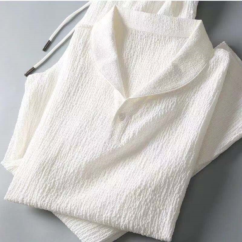 Men's Sports Set Manufacturer - 2024 Summer Thin High-end Short Sleeved Long Pants