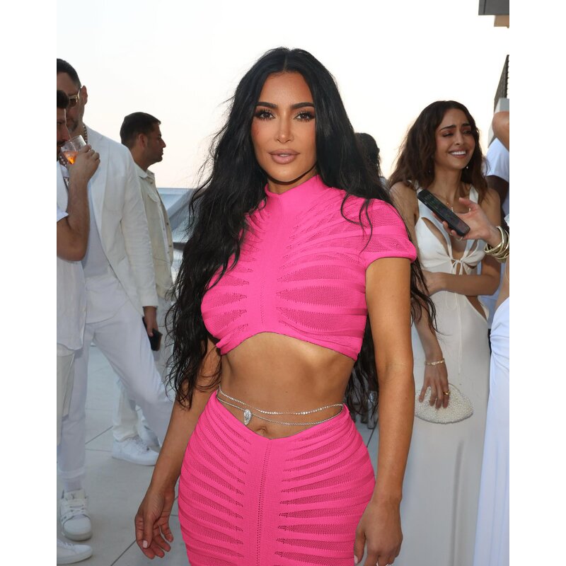 Women's Knitted Set Manufacturer - 2024 European American Long Dress Low Waisted Skirt