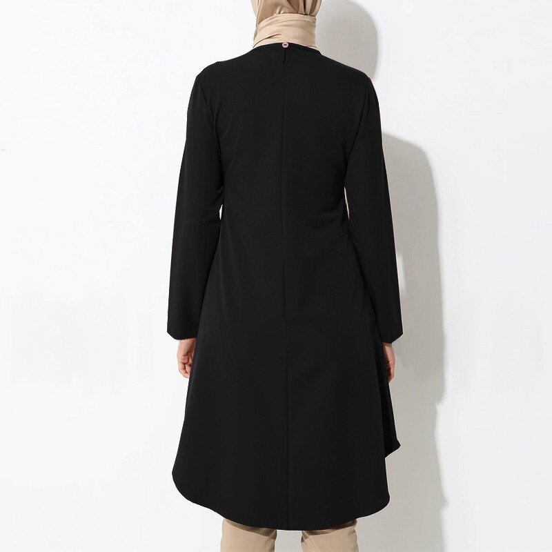 Muslim Blouse Manufacturer - Summer Dovetail Pleated Long Sleeve Islamic Clothing