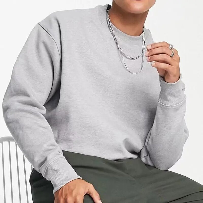 Men's Sweatshirt Manufacturer - Drop Shoulder French Terry 100% Cotton Oversize Pullover