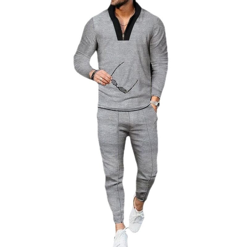 Men's Two Piece Set Manufacturer - Long Sleeved Slimming Casual Oversized Trendy