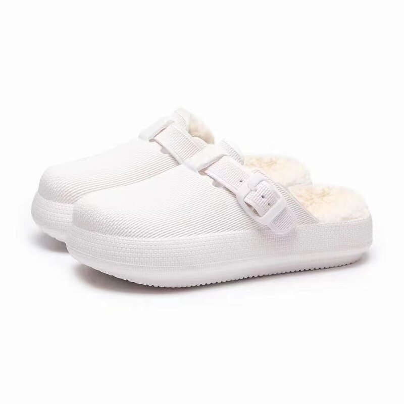 Couple's Slippers Manufacturer - New Oversized Adjustable Shoe Buckle Plush Soft Sole