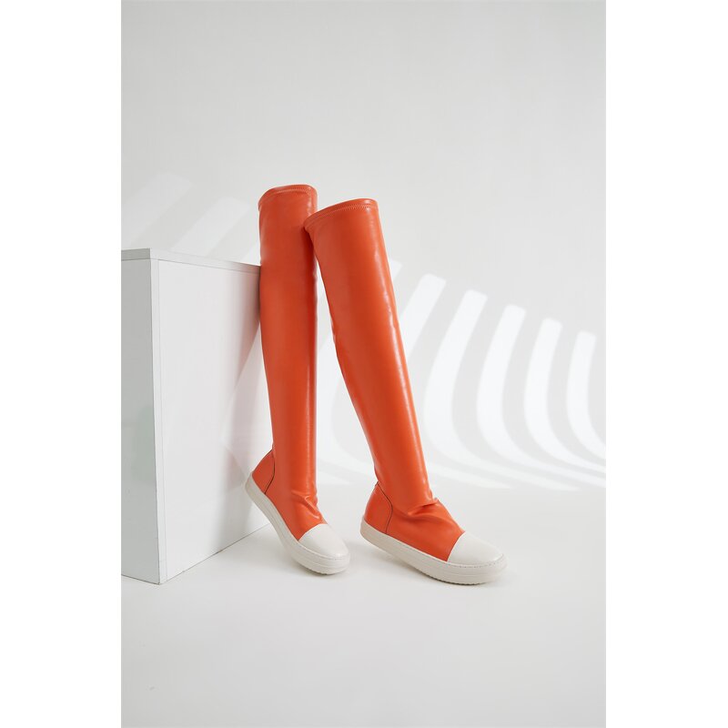 Over-the-knee Boots Manufacturer - Plus-size Fleece Lined Warm Spring Comfortable Women