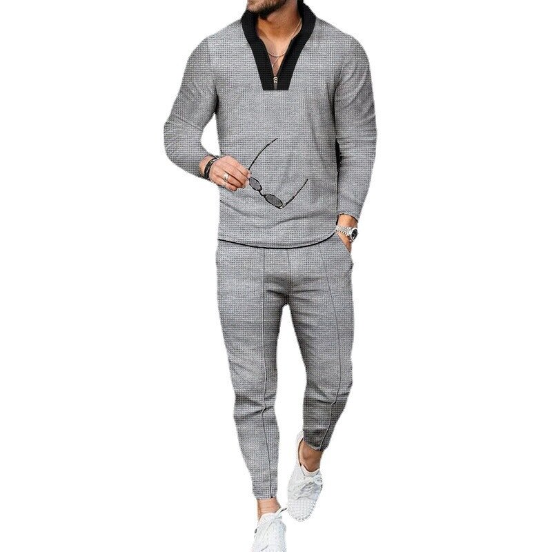 Men's Two Piece Set Manufacturer - Long Sleeved Slimming Casual Oversized Trendy