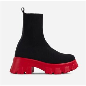 Women's Ankle Boots Manufacturer - Winter Solid Color Knitted High Sole Couple Socks