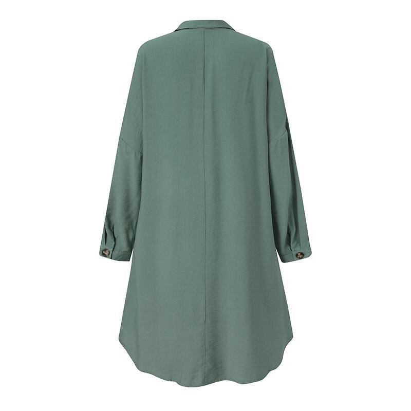 Muslim Blouse Manufacturer - High Quality Solid Color Pleated S~5XL Arabic Long Tops