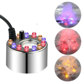 Ultrasonic Misting Maker Manufacturer - 12 LED Atomizer Colorful Light for Fountain Pond Landscaping