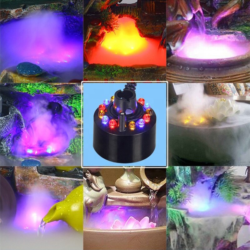 Ultrasonic Humidifier Manufacturer - 550ml Per Hour Mist Maker with 12pcs LED Fogger Atomizer