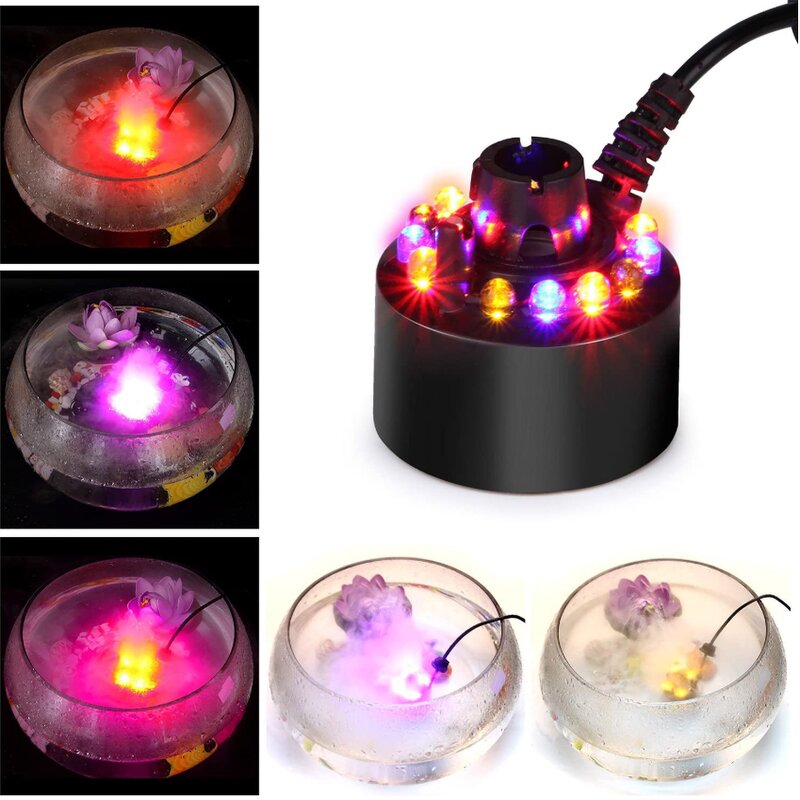 Ultrasonic Humidifier Manufacturer - 550ml Per Hour Mist Maker with 12pcs LED Fogger Atomizer