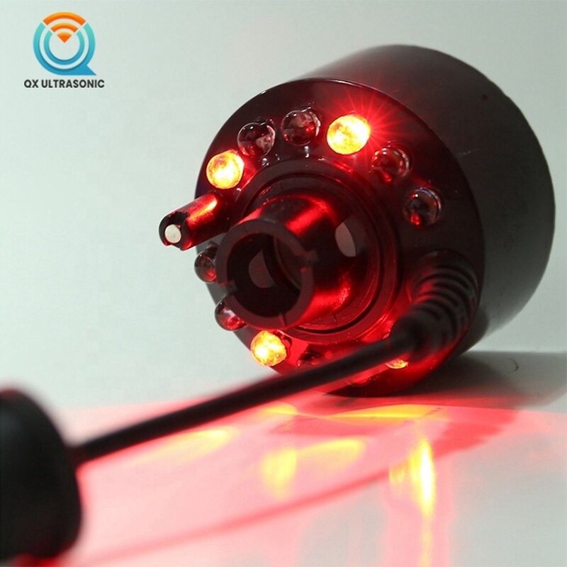 Ultrasonic Mist Maker Manufacturer - One Head 550ml/h Plastic 12 LEDs Piezo Atomizer for Rockery Pool